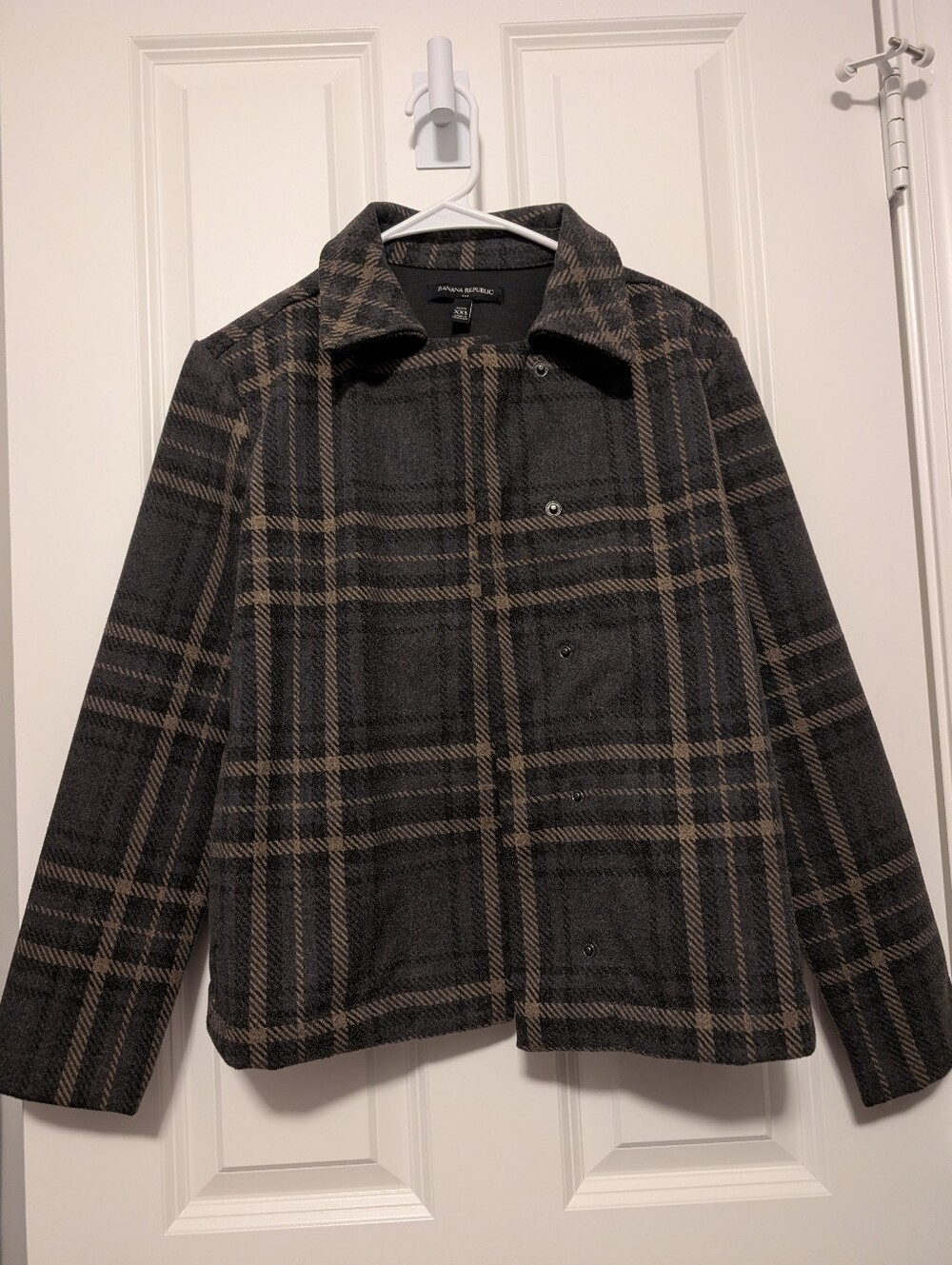 Banana Republic Short Gray Plaid Jacket - Picture 2 of 8